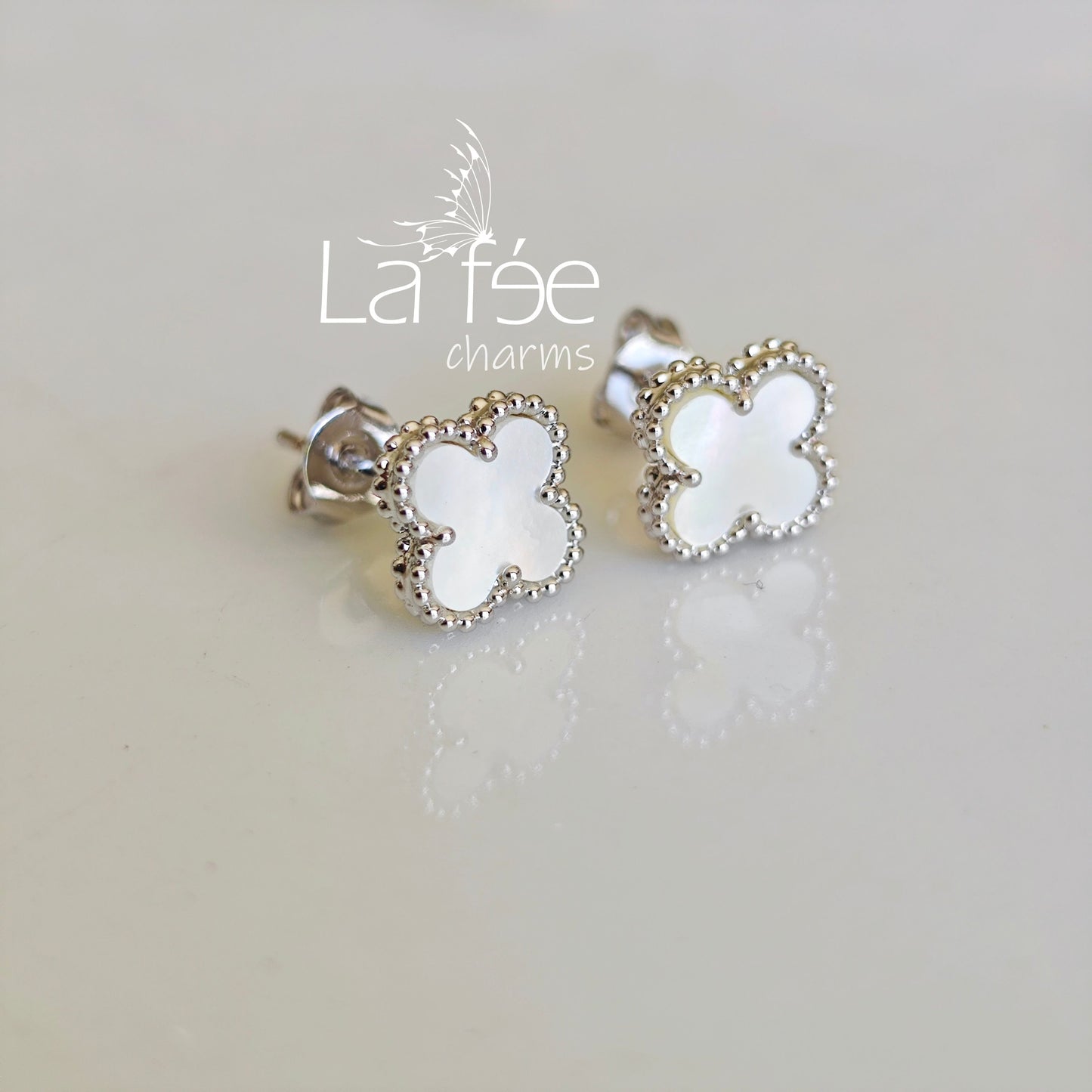 Aros Trébol Blanco - 10mm