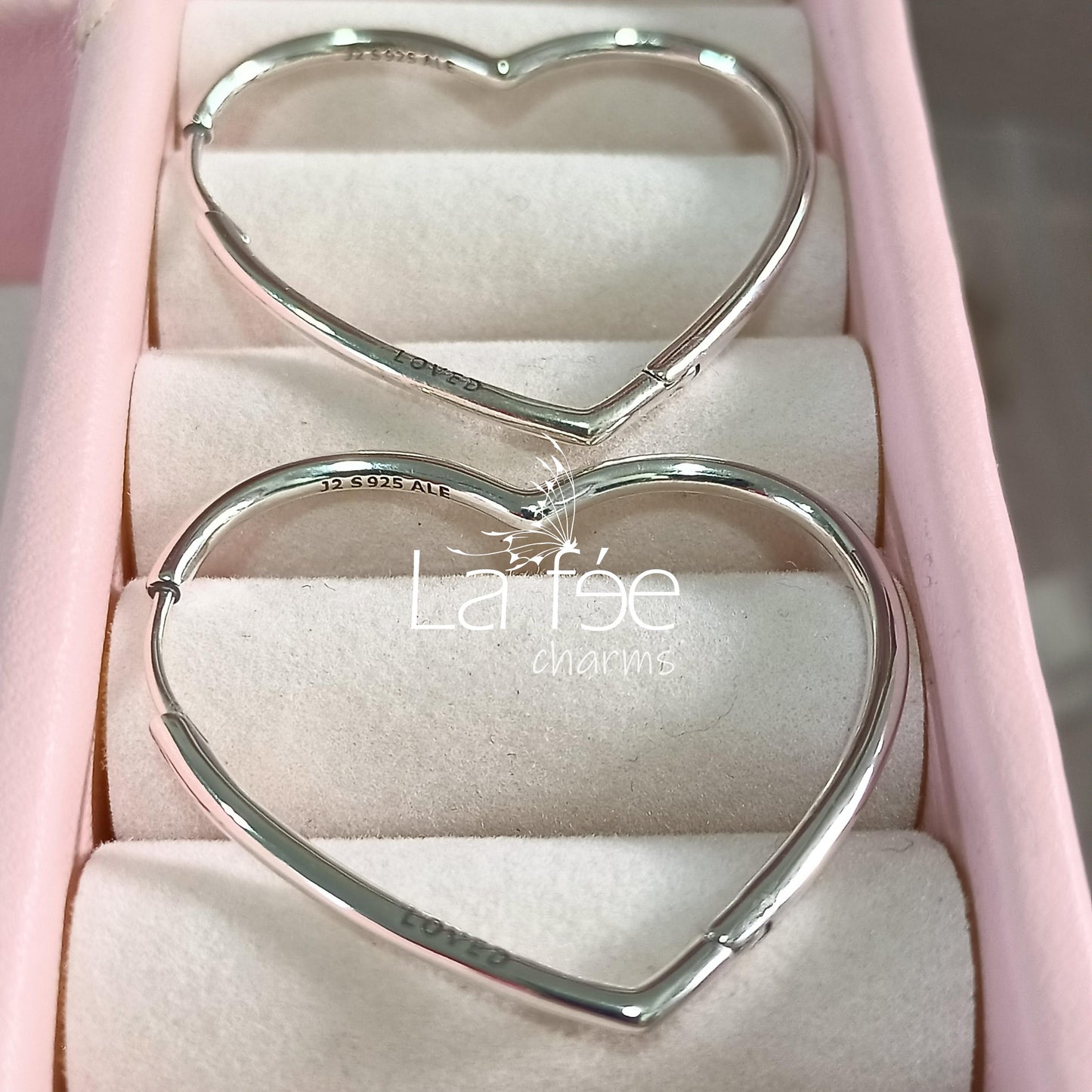 Aros Corazón Color Plata