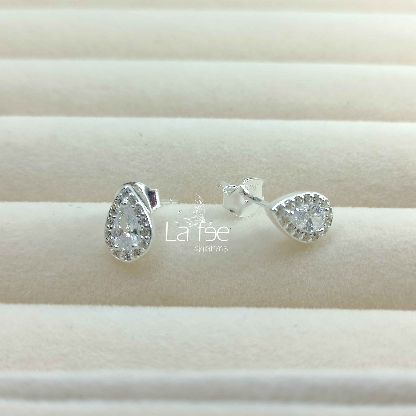 Aros Gota Zircones