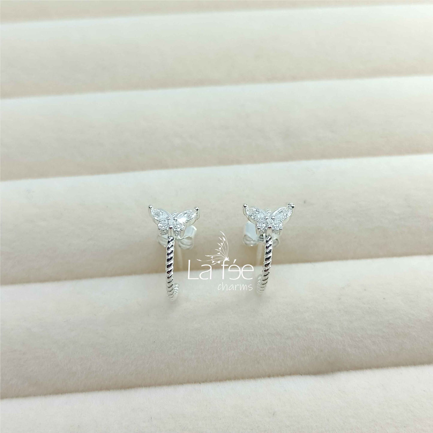 Aros Mariposa de Plata