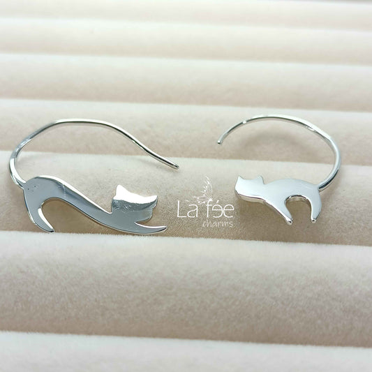 Aros Gatitos de Plata