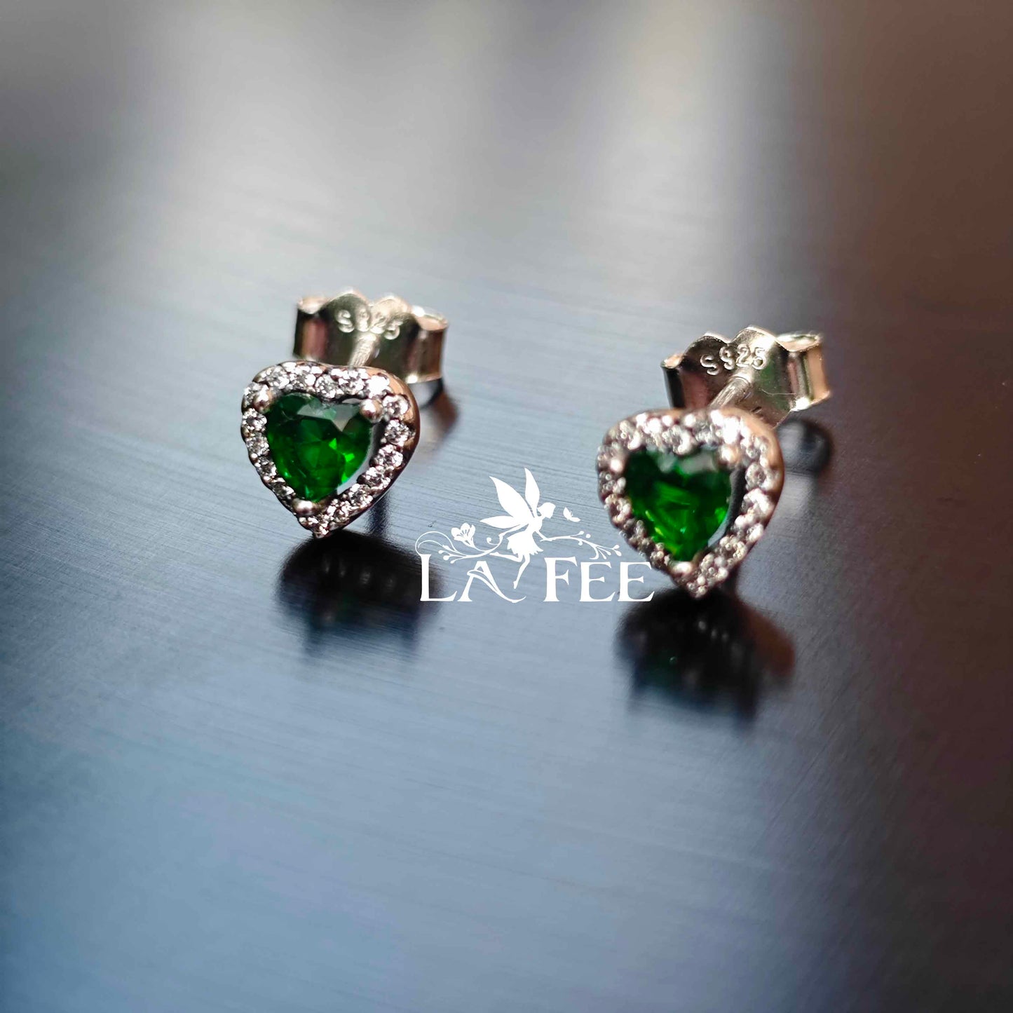 Aros Corazón Verde