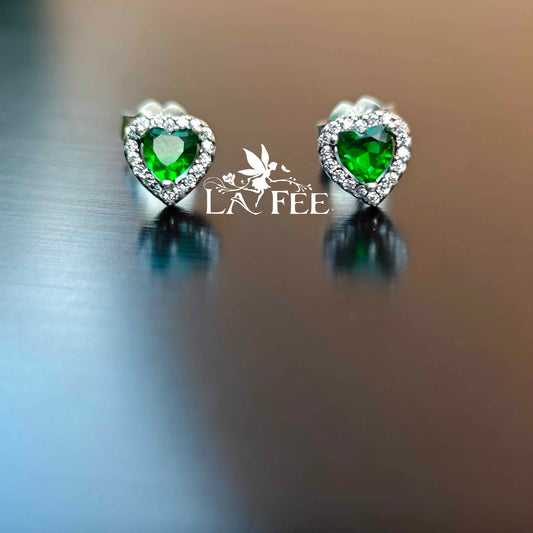 Aros Corazón Verde