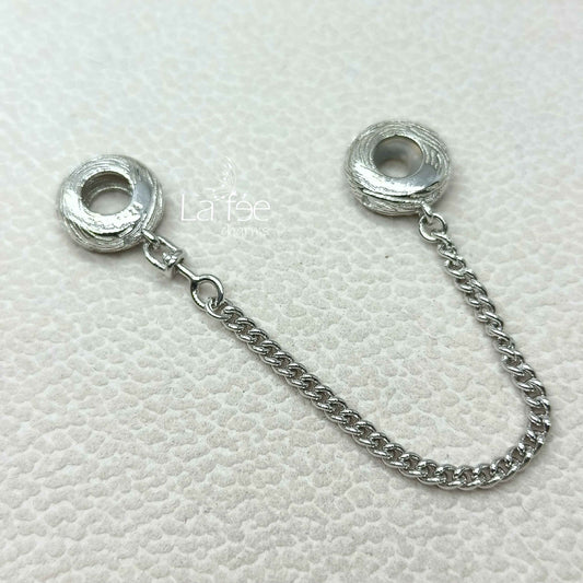 Cadena de Seguridad con Líneas, Relieves y Zircones