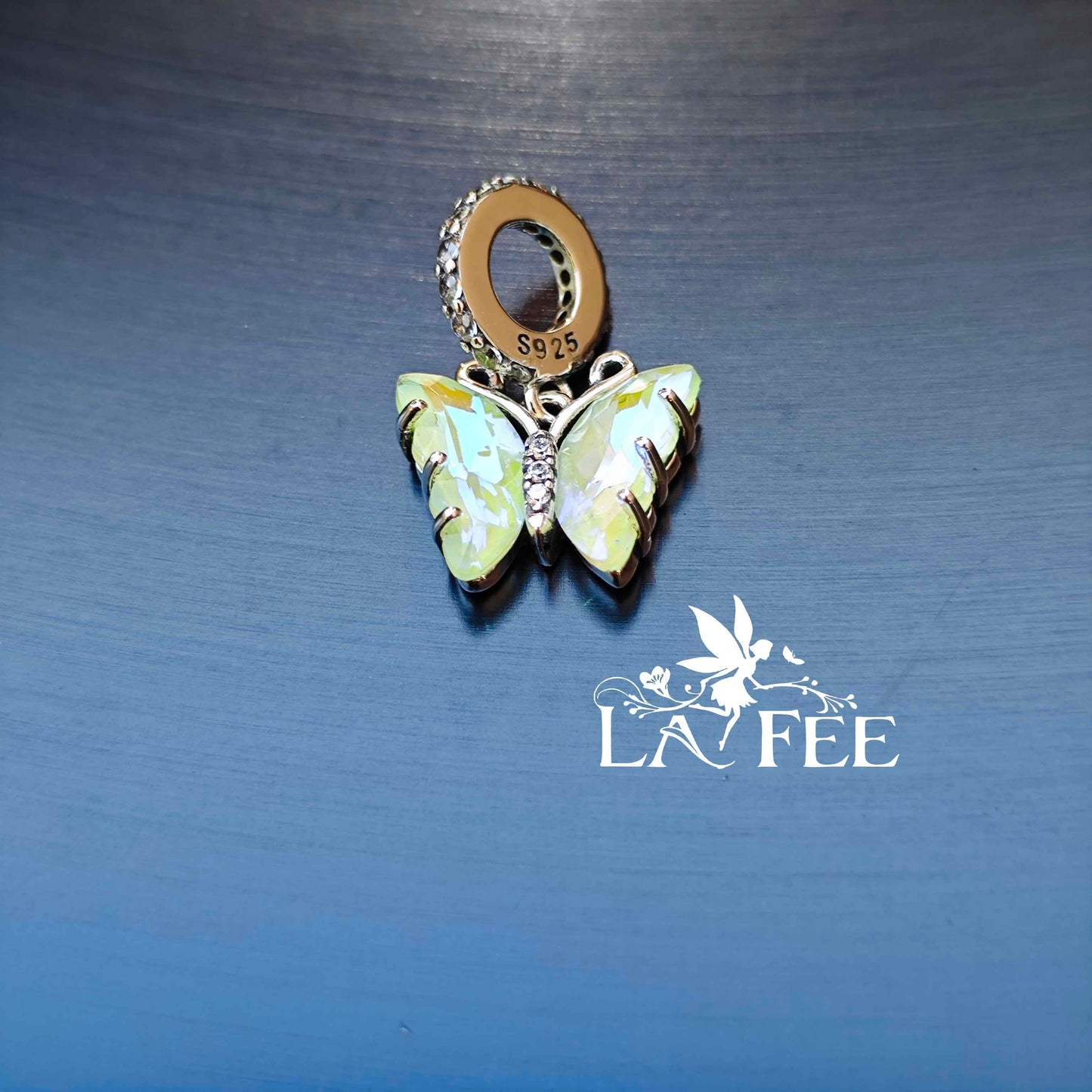 Charm Colgante Mariposa Tornasol