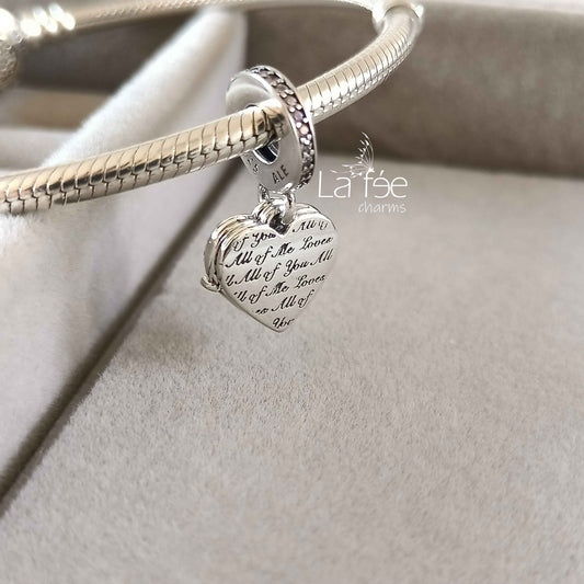 Charm Colgante Corazón Mamá con Zircones