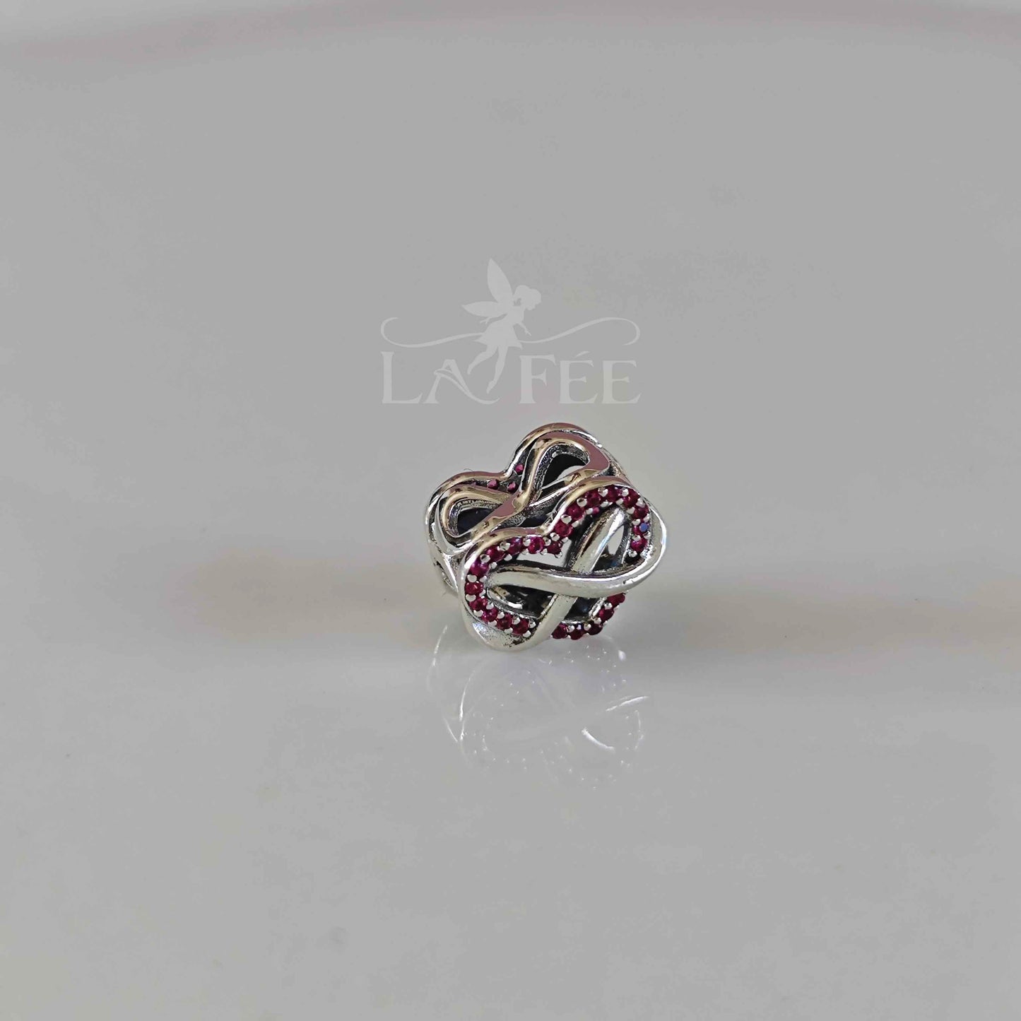 Charm Corazón Infinito Rosa