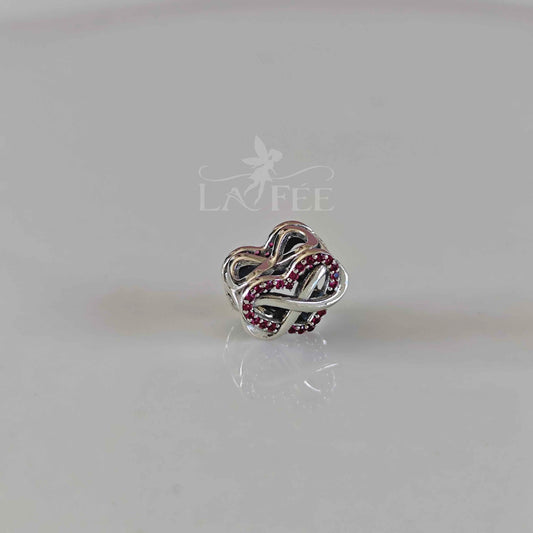 Charm Corazón Infinito Rosa