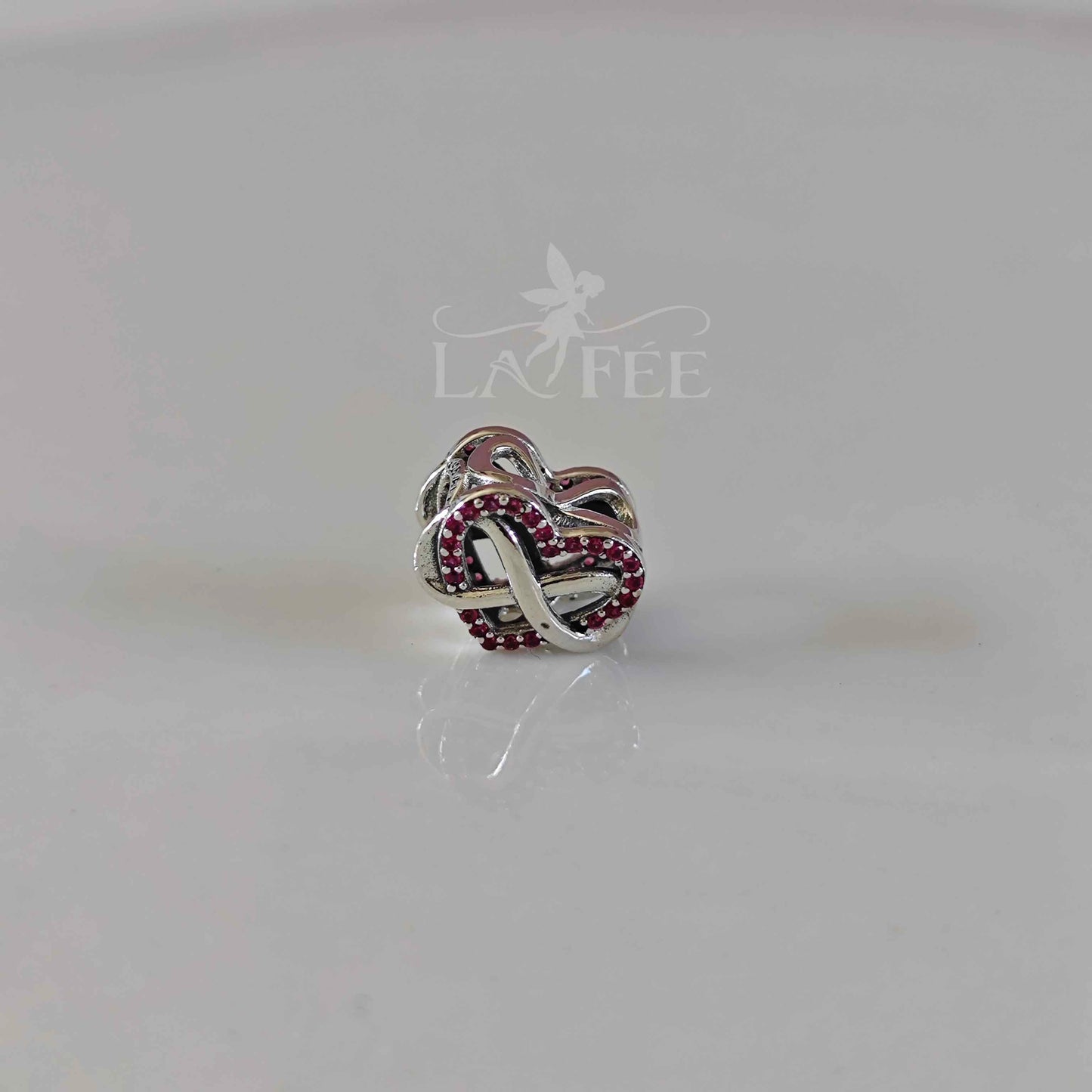 Charm Corazón Infinito Rosa