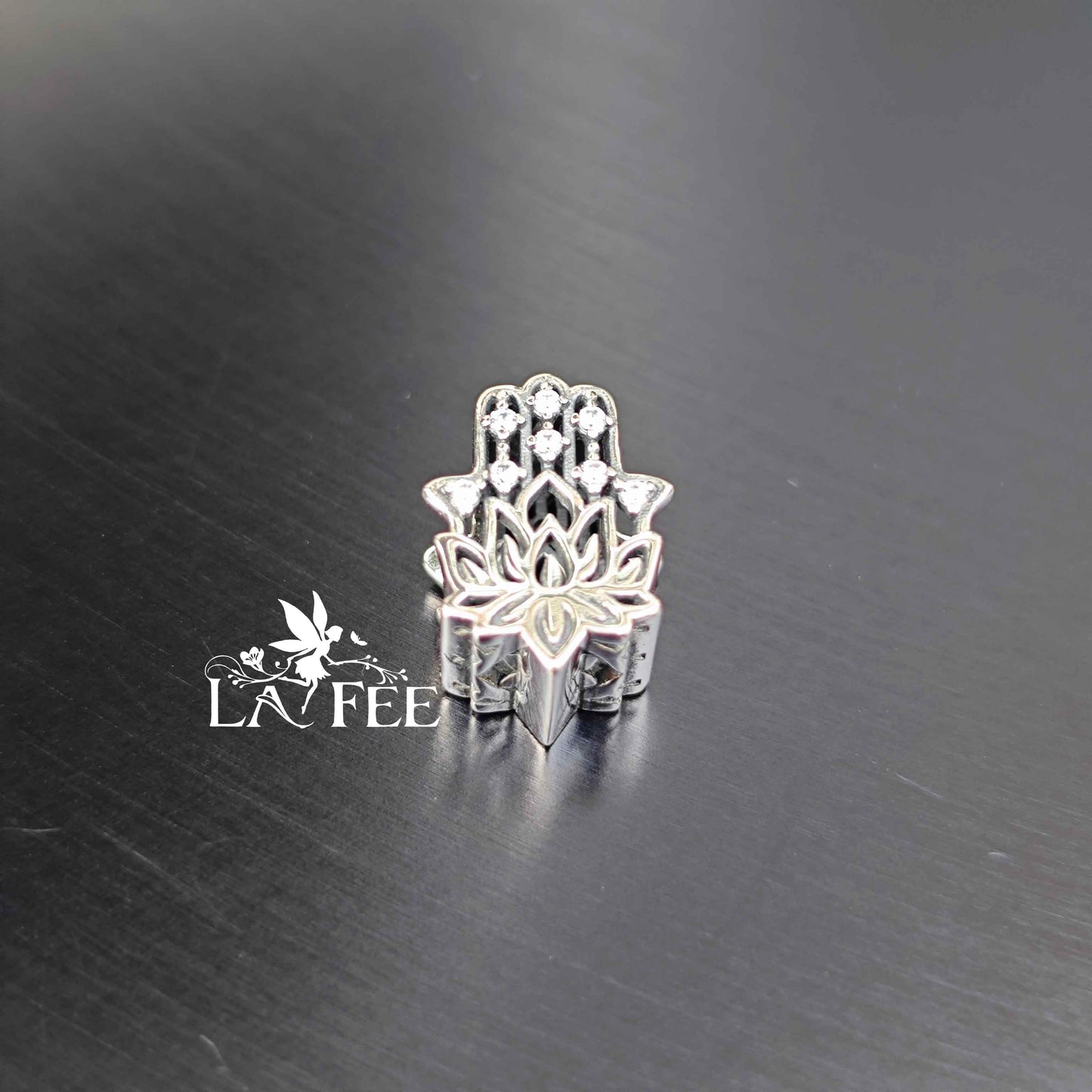 Charm Mano de Fátima Flor de Loto