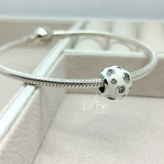Charm Esfera Blanca con Zircones