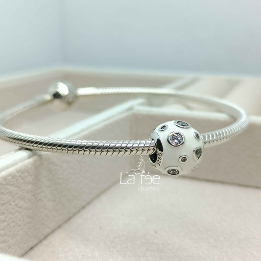 Charm Esfera Blanca con Zircones