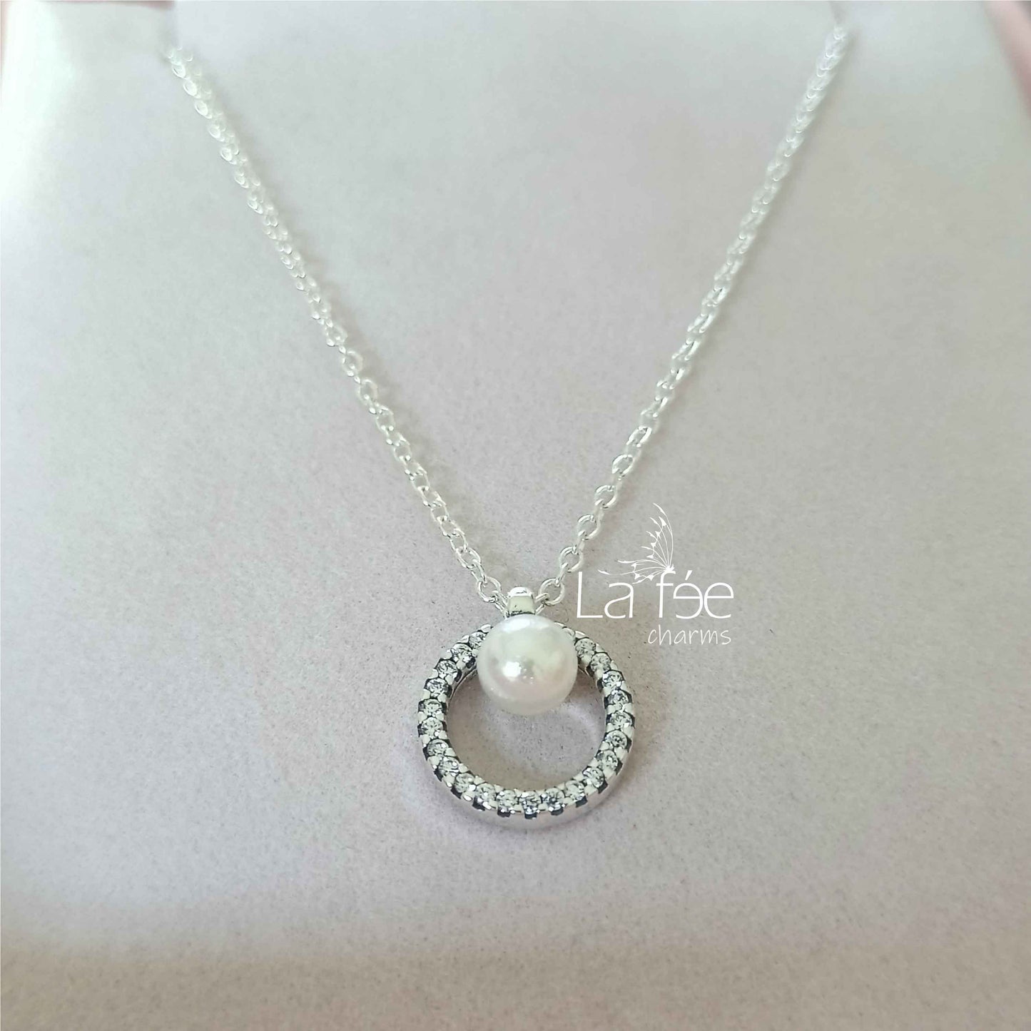 Colgante Perla con Zircones