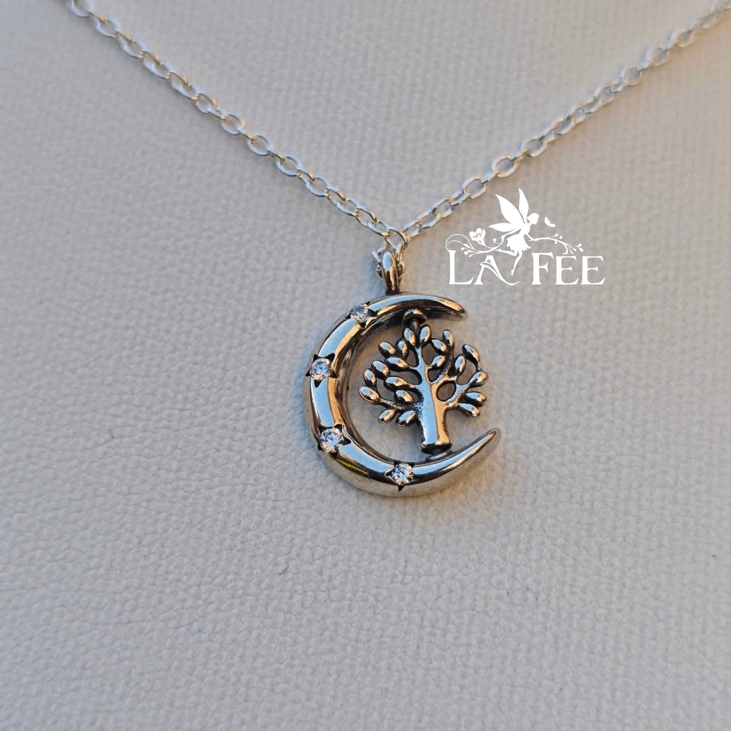 Colgante Luna y Árbol de la Vida