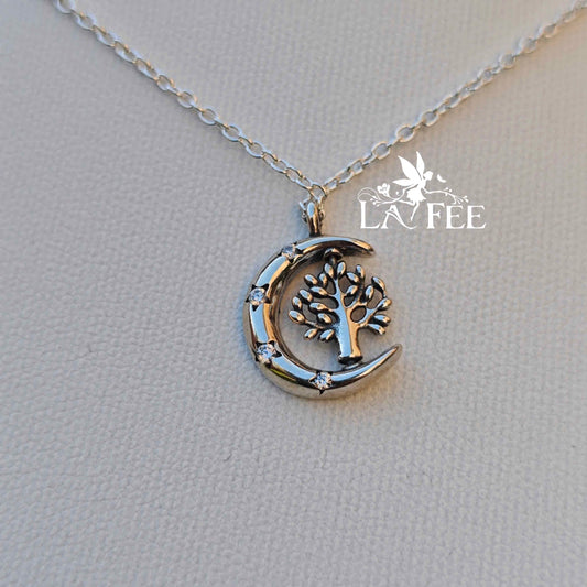 Colgante Luna y Árbol de la Vida