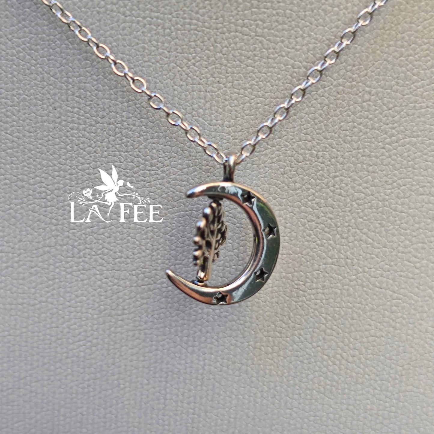 Colgante Luna y Árbol de la Vida