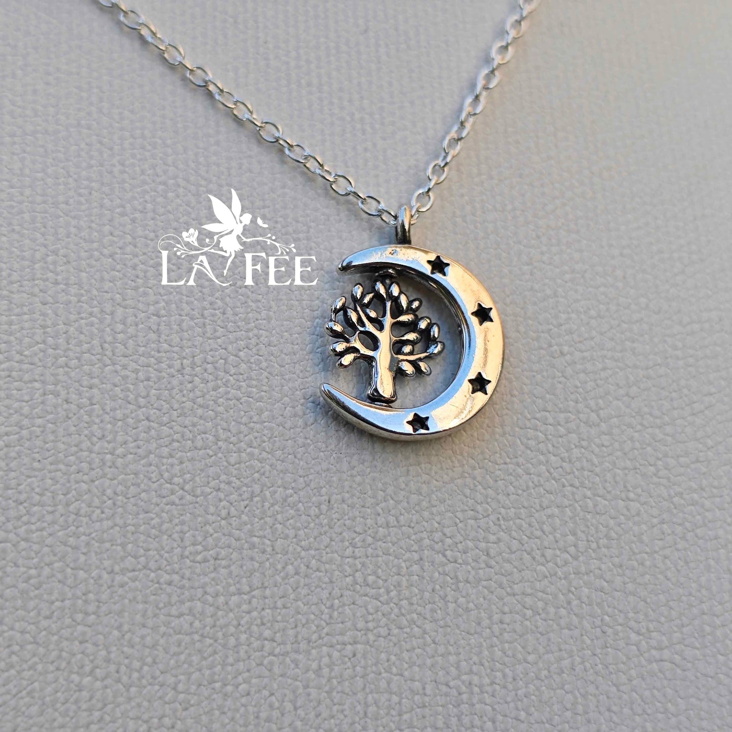 Colgante Luna y Árbol de la Vida