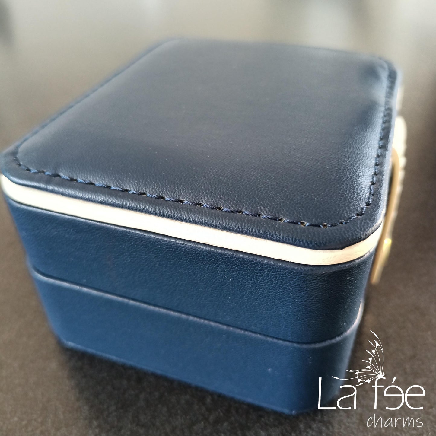 Joyero Doble de Viaje Azul