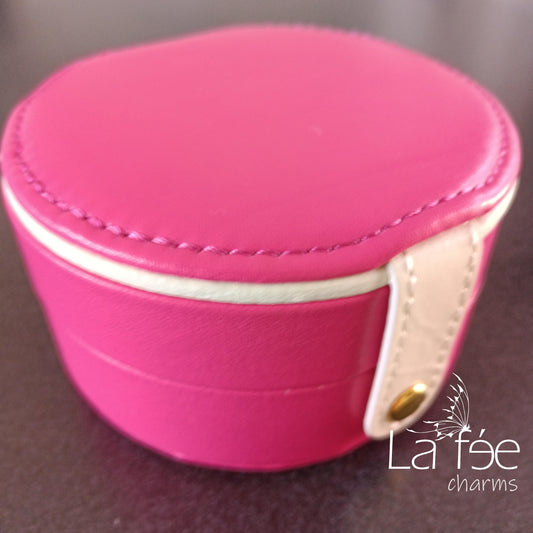 Joyero Doble de Viaje Fucsia - O