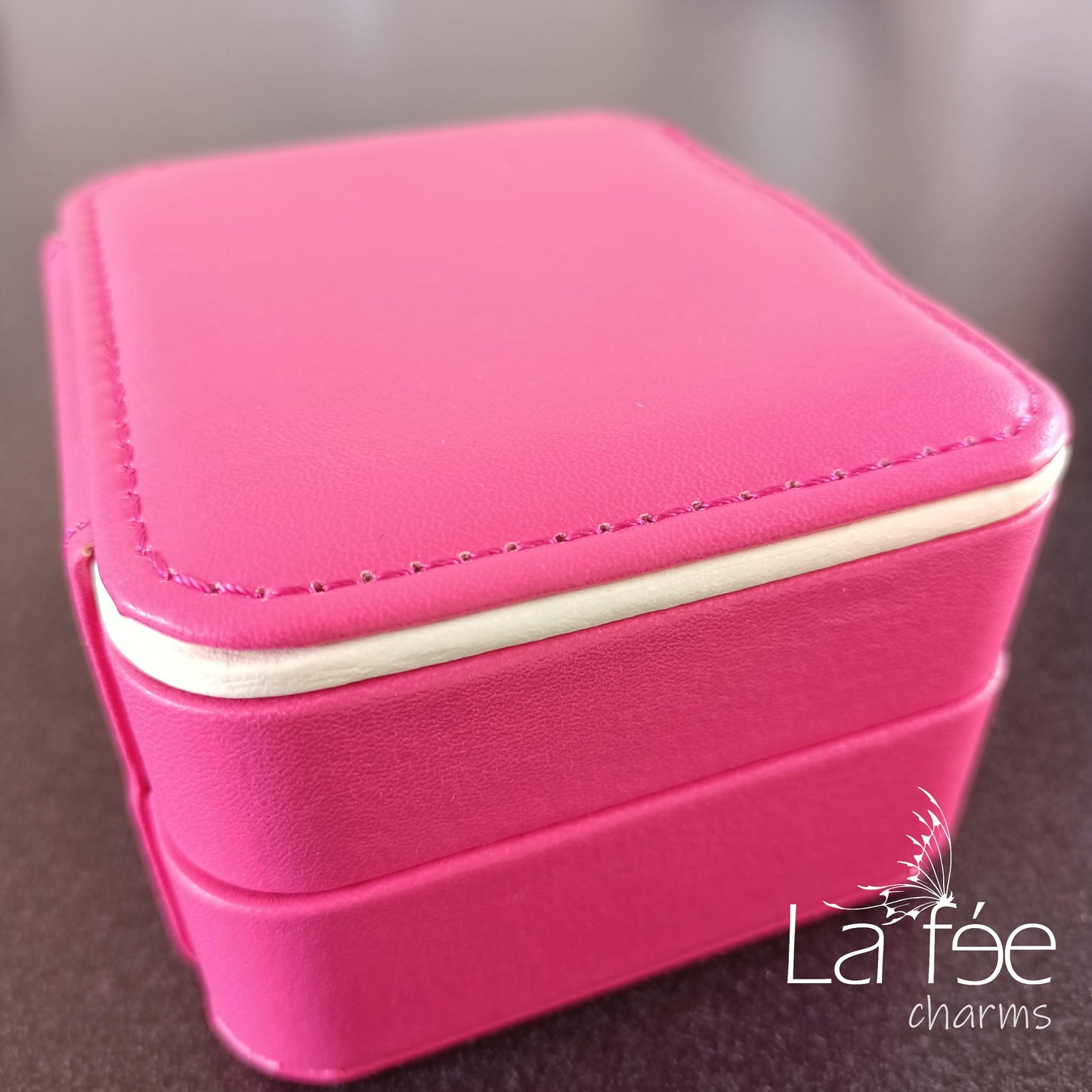Joyero Doble de Viaje Fucsia