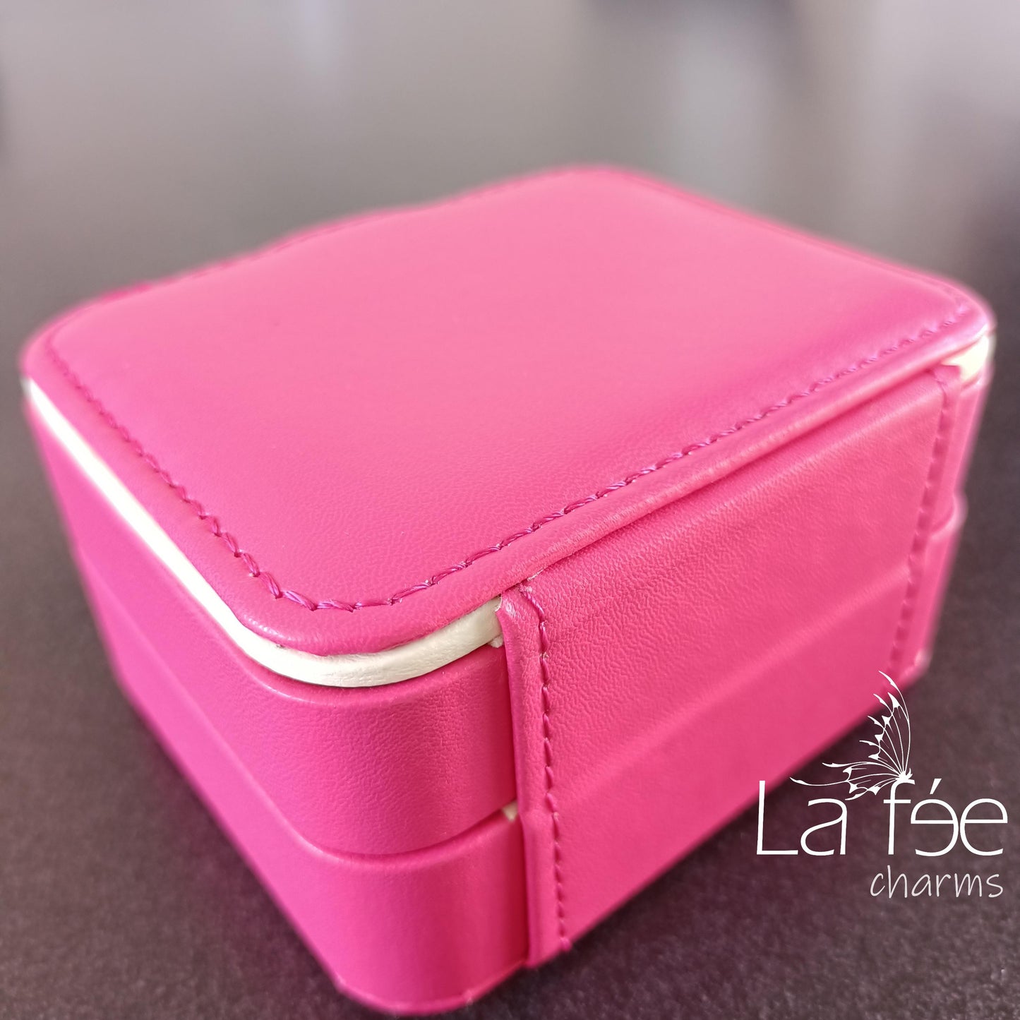 Joyero Doble de Viaje Fucsia
