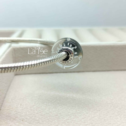 Charm Murano Gotas Blanco