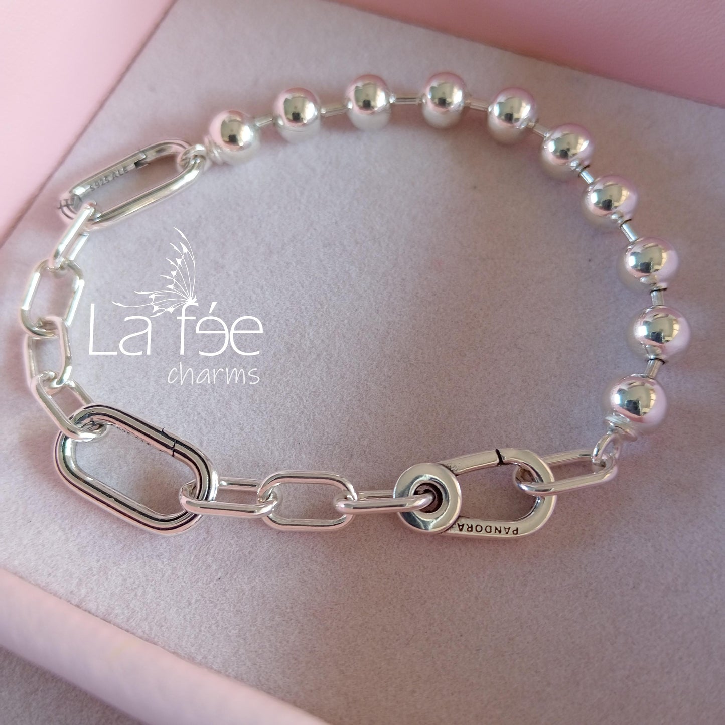 Pulsera Esferas y Eslabones