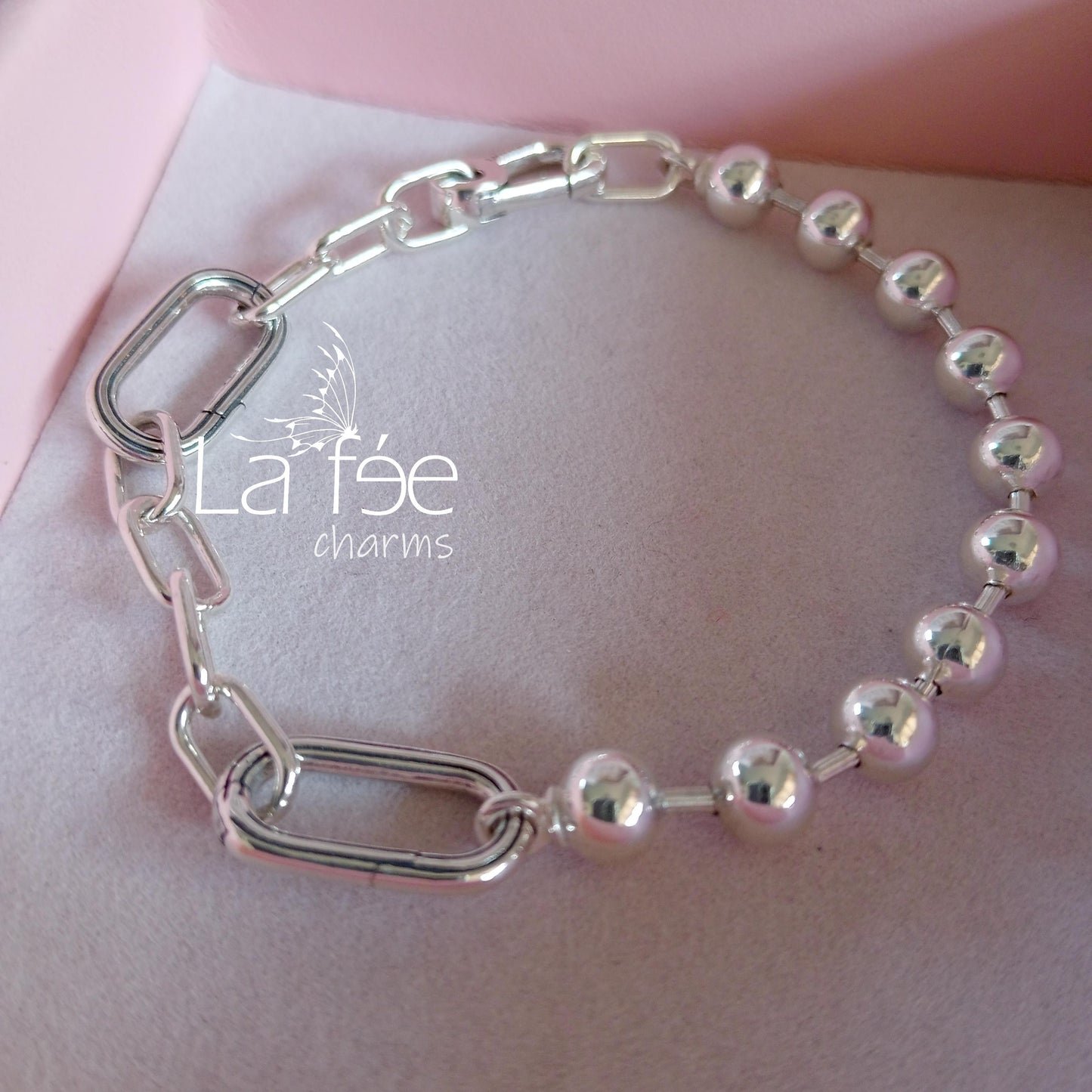 Pulsera Esferas y Eslabones