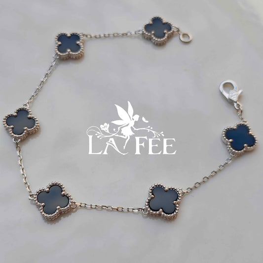 Pulsera Tréboles Negros