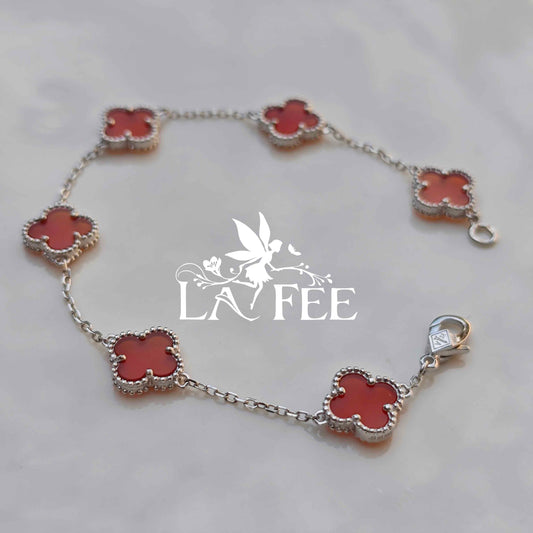Pulsera Tréboles Rojos