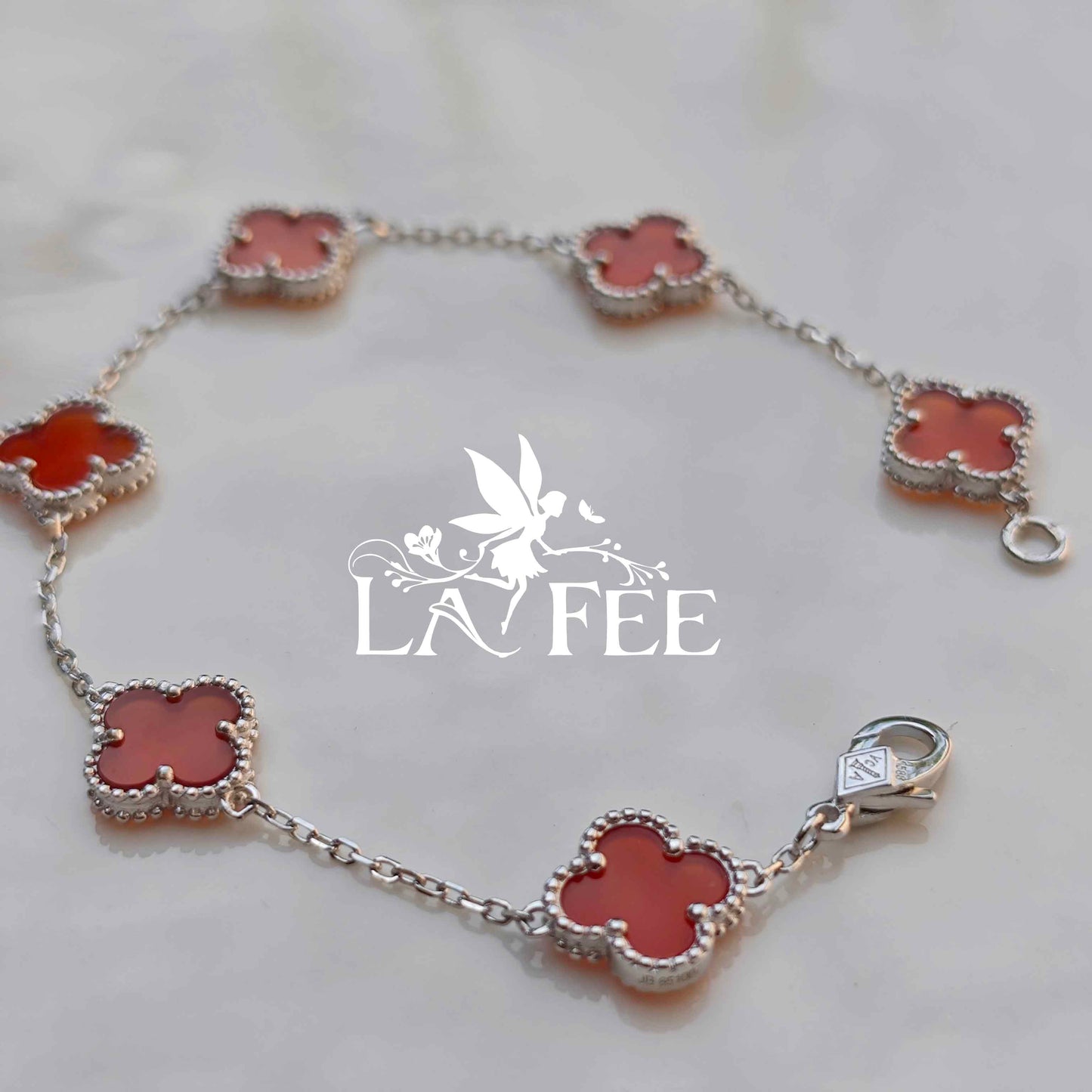 Pulsera Tréboles Rojos
