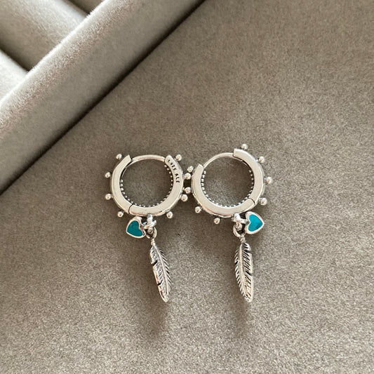 Aros Pluma Corazón