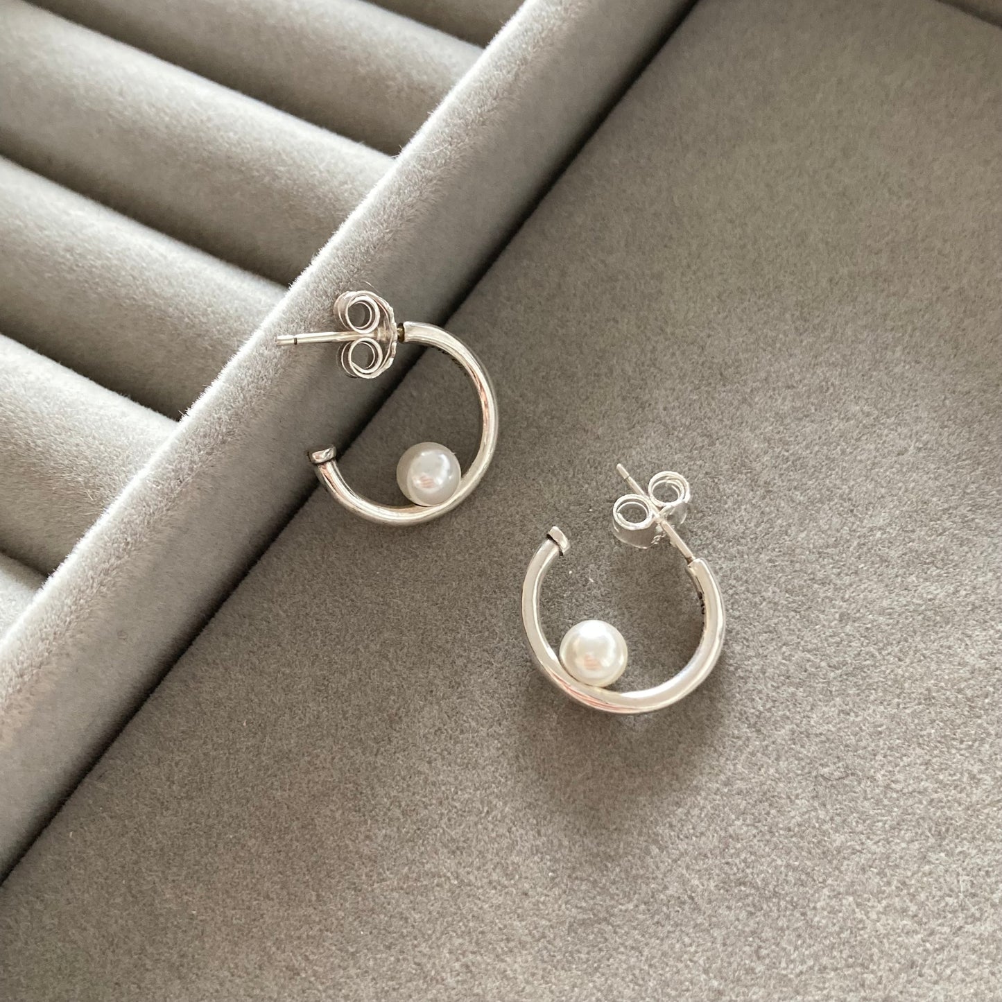 Aros con Perla Lisos