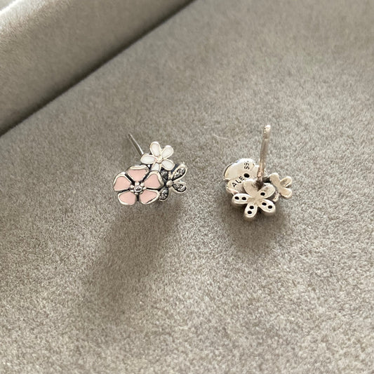 Aros Poemas de Flores con Zirconitas