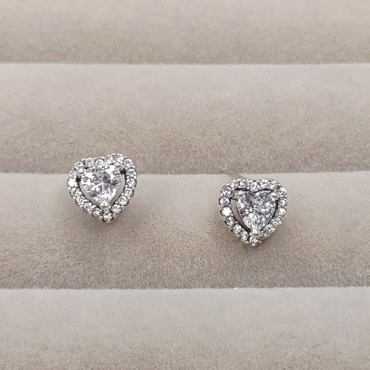 Aros Corazón con Zircones