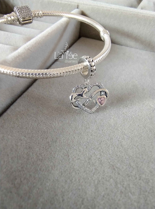 Charm Gatito y Zircón Rosa