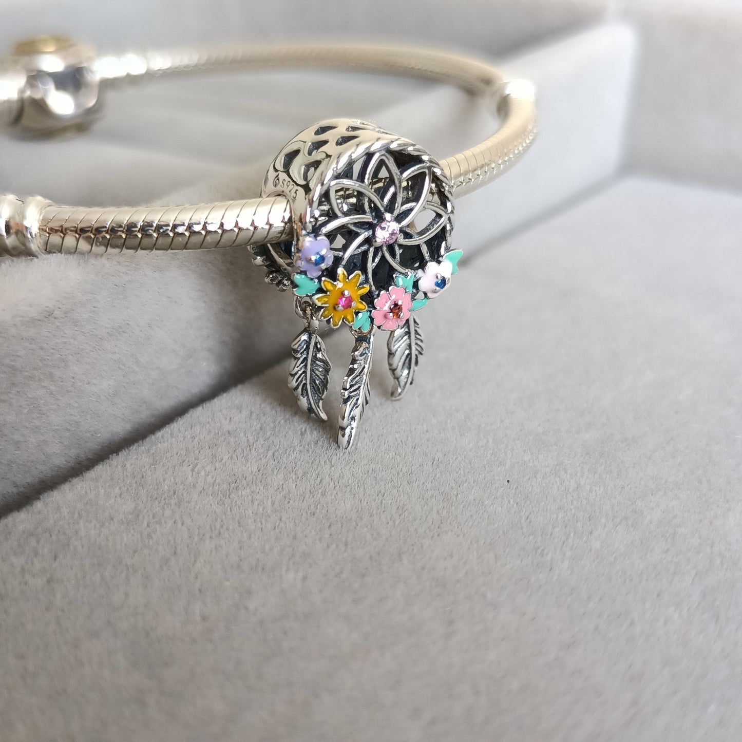 Charm Atrapasueños con Flores