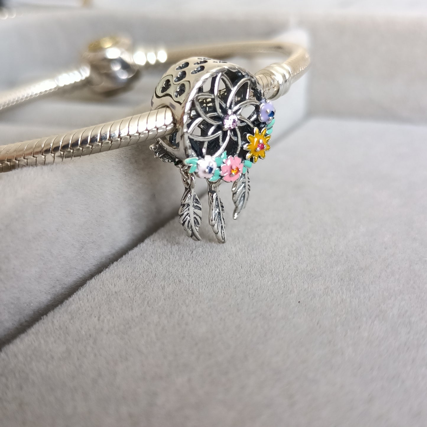 Charm Atrapasueños con Flores