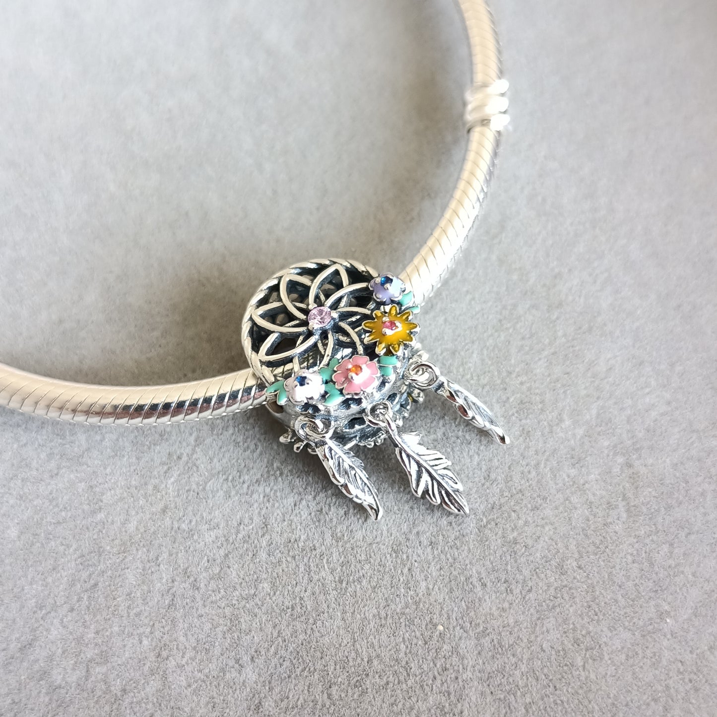 Charm Atrapasueños con Flores