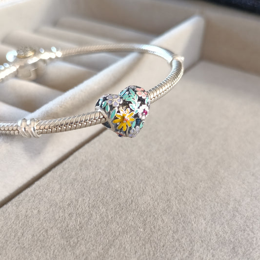 Charm Corazón Flores de Hadas