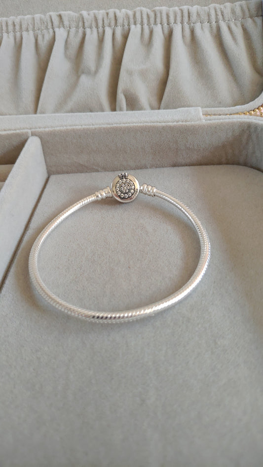 Pulsera con Broche Redondo con Zircones