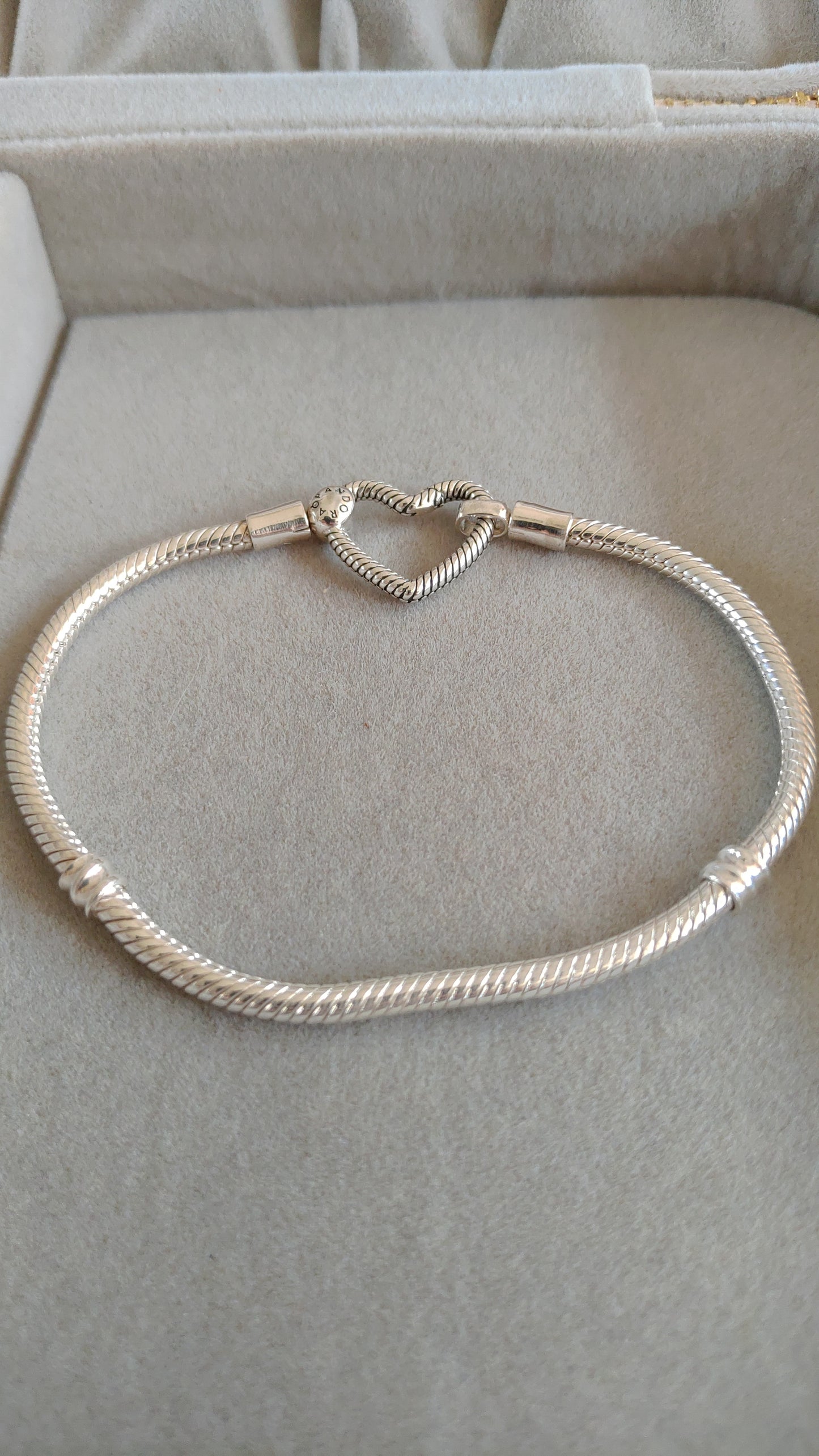 Pulsera Serpiente con Broche de Corazón
