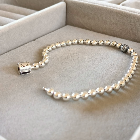 Pulsera esferas de Plata