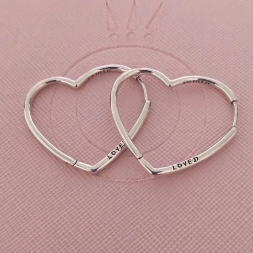 Aros Corazón Color Plata