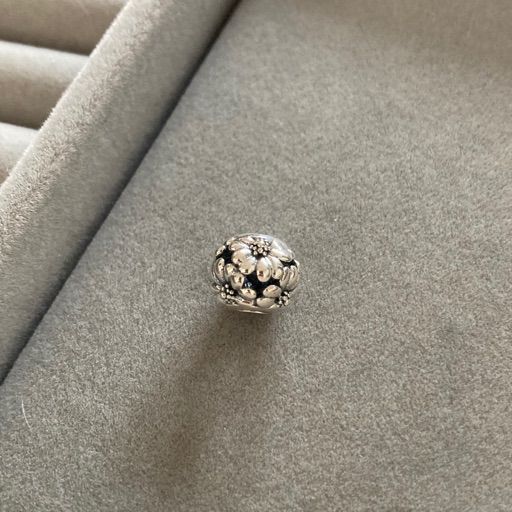 Charm Esfera Flores de Plata