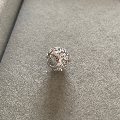 Charm Esfera Plateada con Zircones