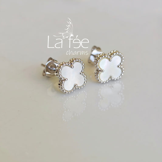 Aros Trébol Blanco - 10mm