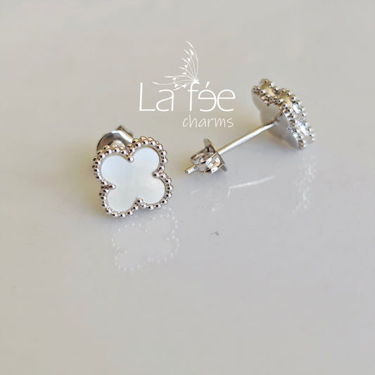 Aros Trébol Blanco - 10mm
