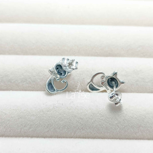 Aros Gatitos de Plata