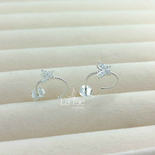 Aros Mariposa de Plata